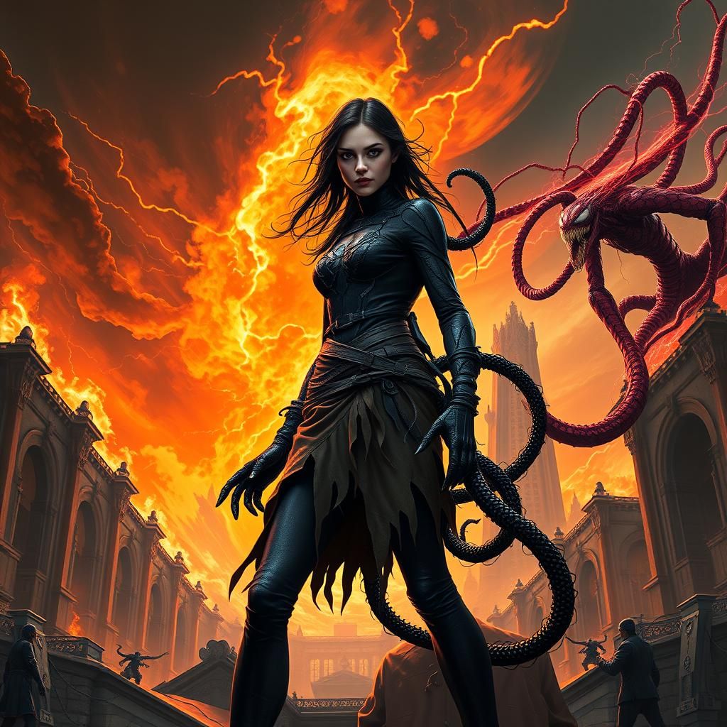 Miss Peregrine and Venom Symbiote Clash in Apocalyptic Battl...