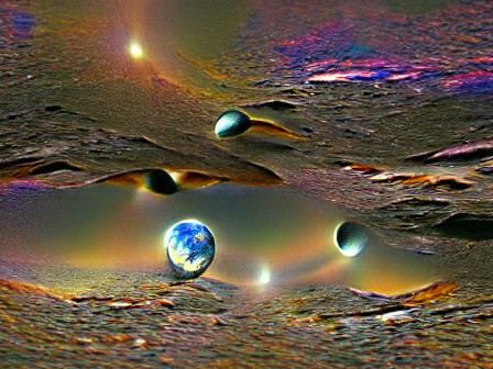 Surreal Alien Landscape with Vibrant Colors