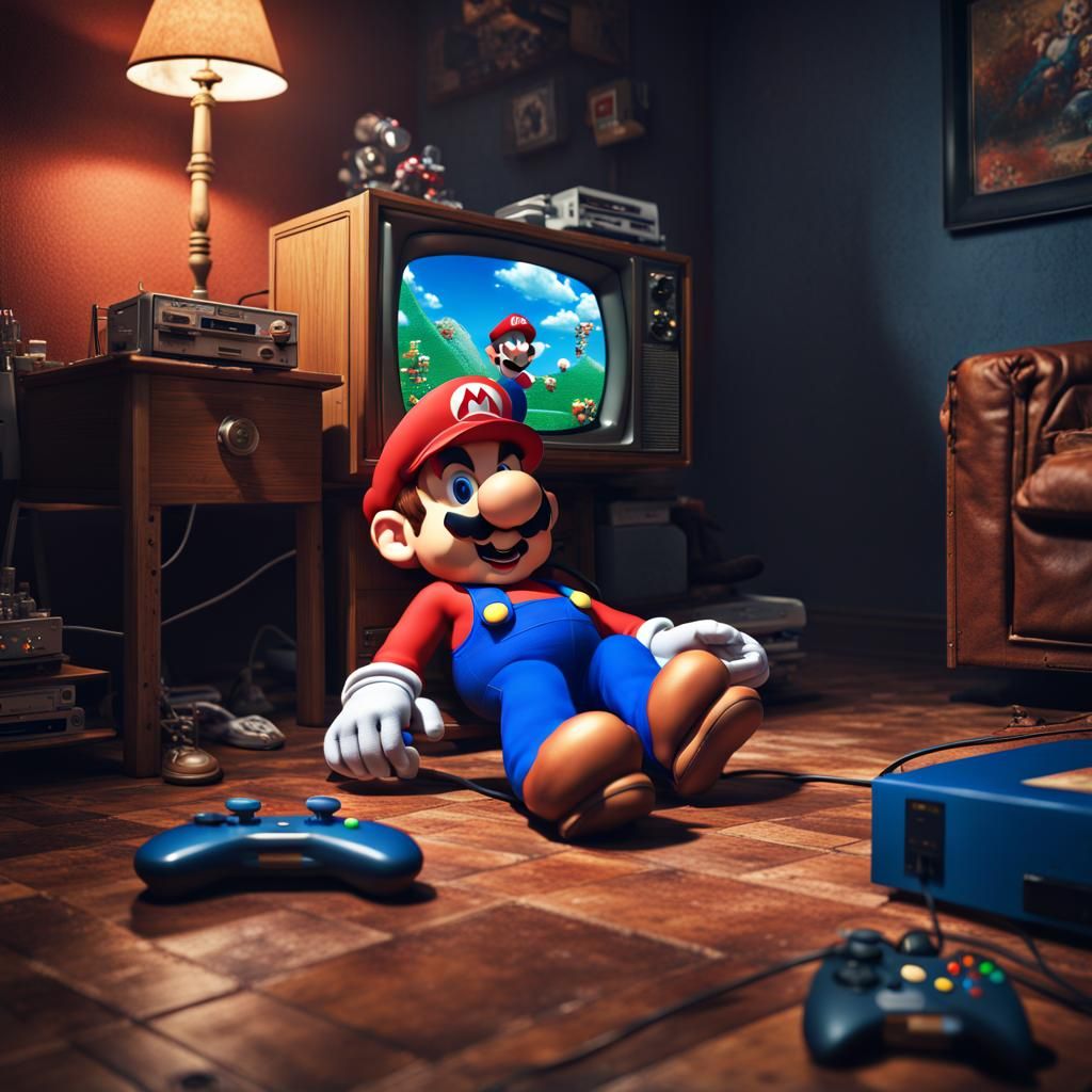 Mario Plays Sonic on Sega Genesis