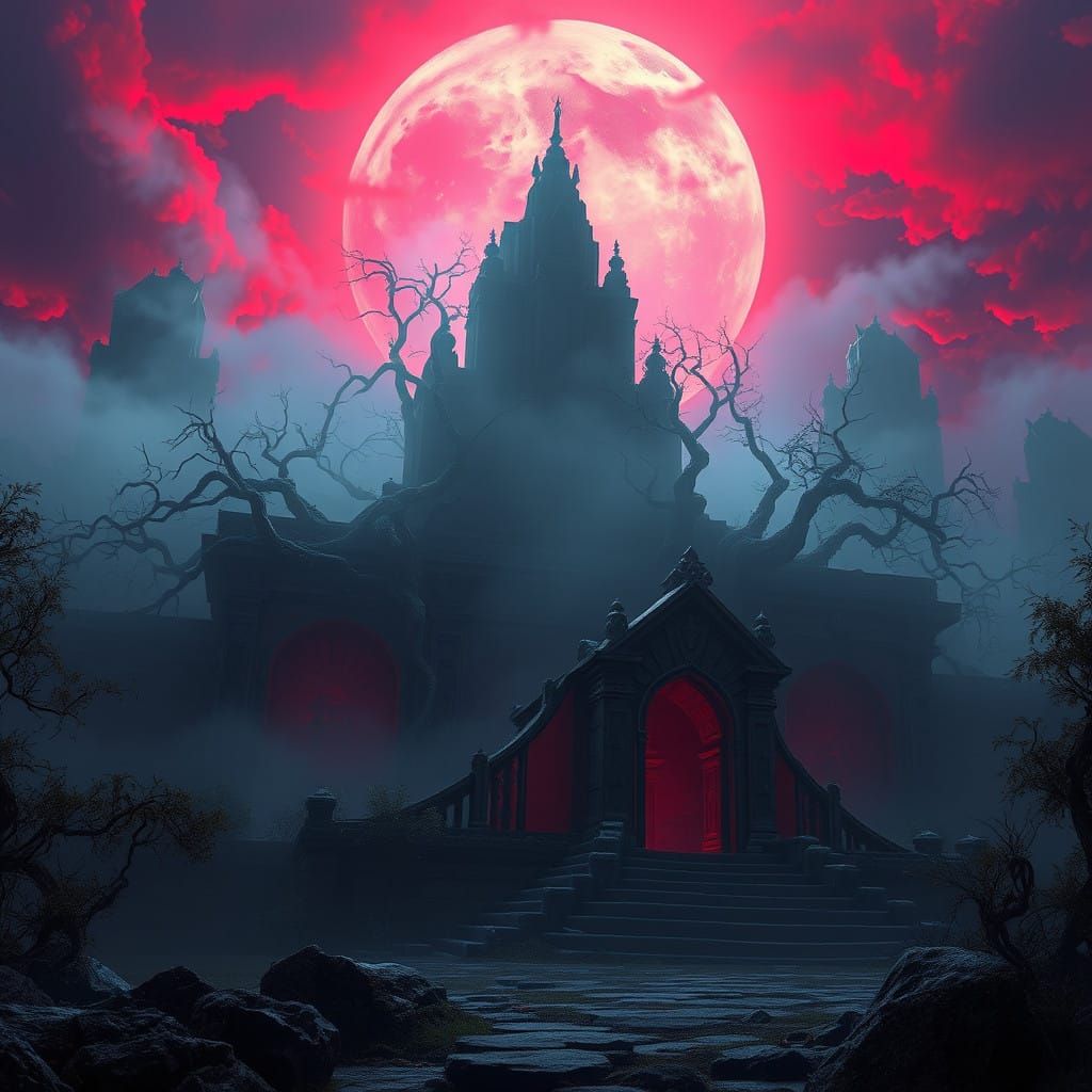 Ancient Temple Erupts from the Mists in a Fiery, Dreamlike L...