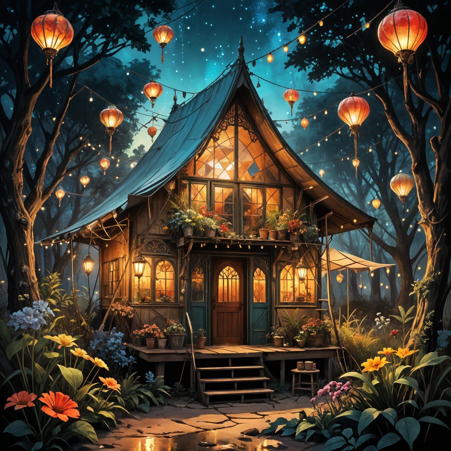 Enchanted Summer Evening on a Golden Beach