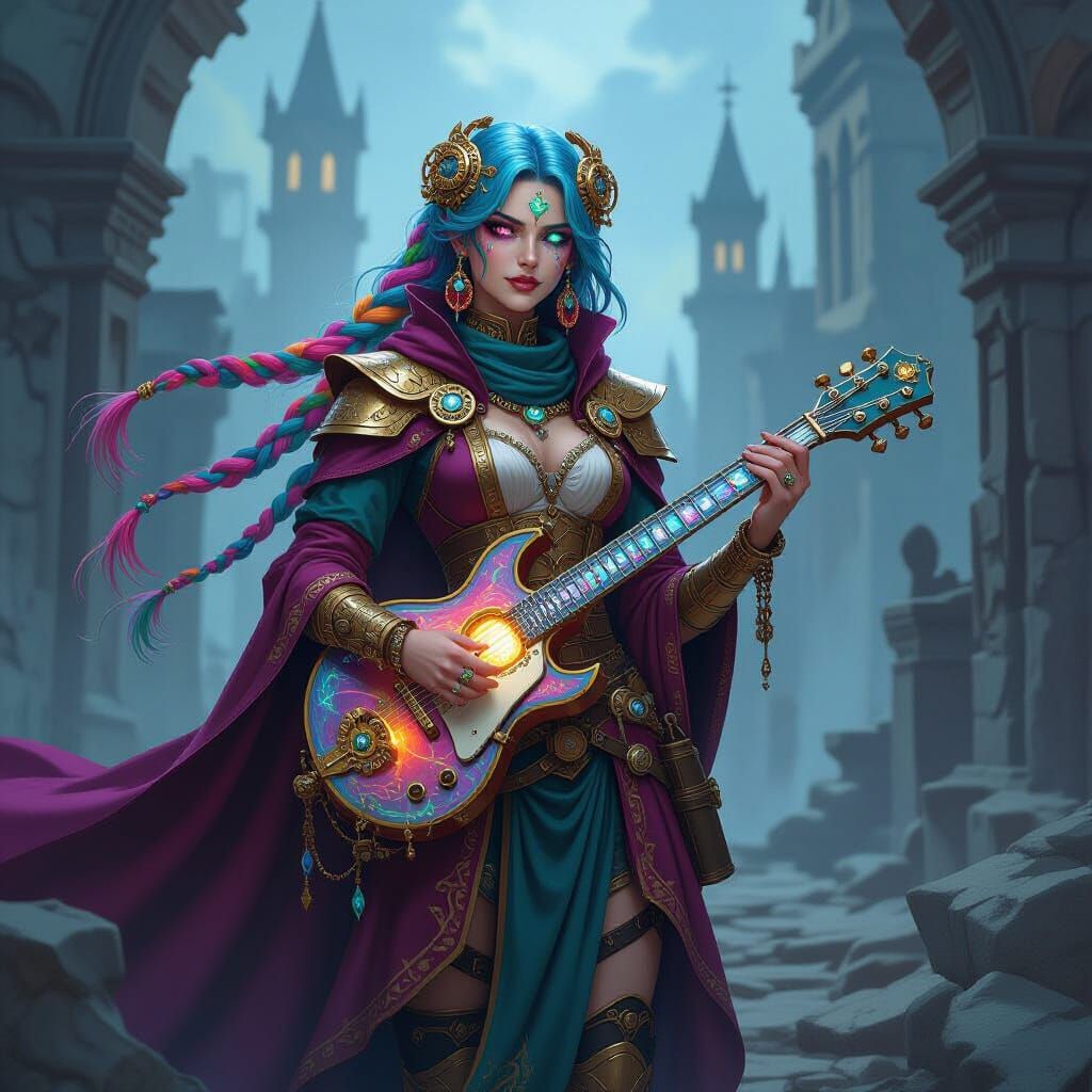 Zendra Fluxfire: Time-Travelling Bard of the Blasted Realms