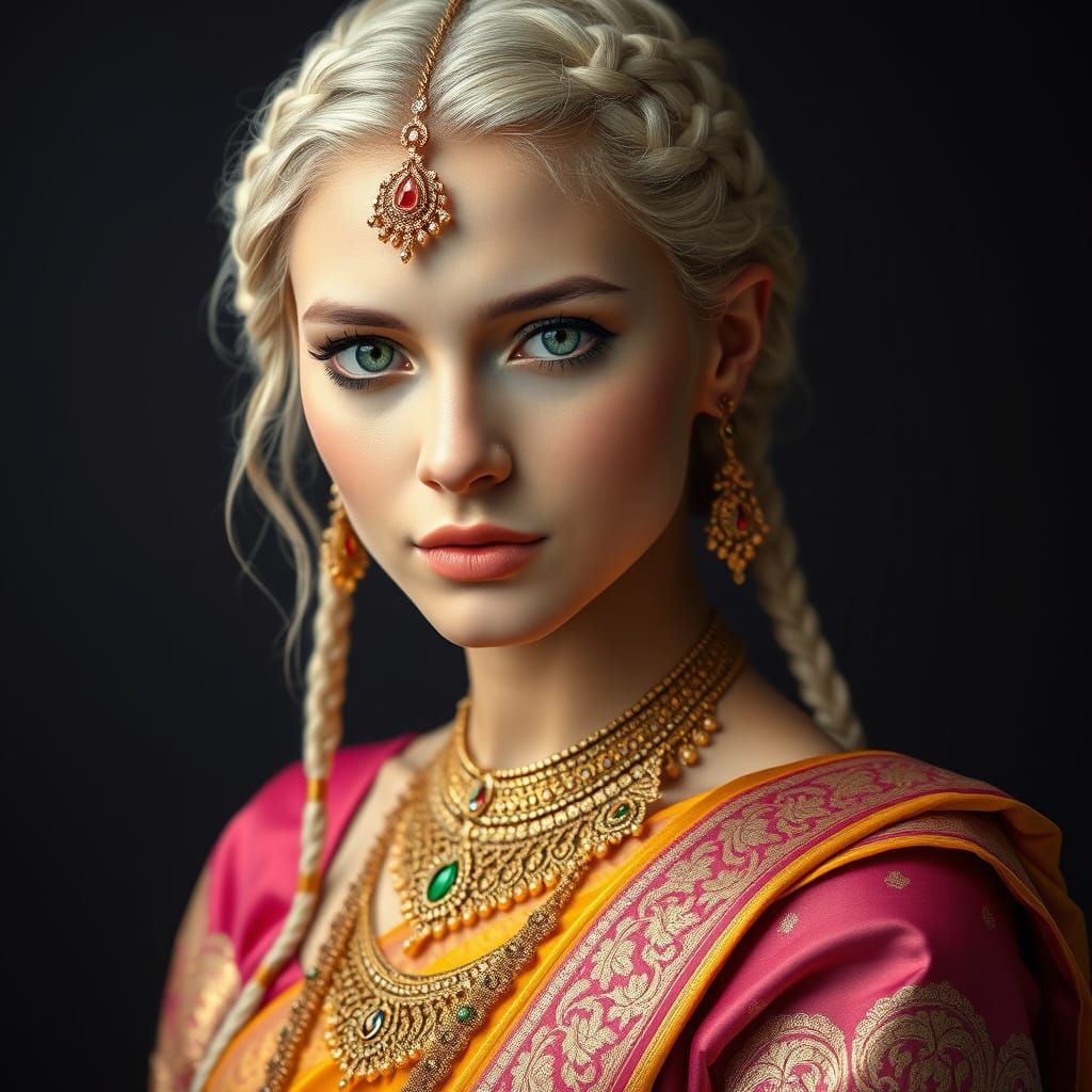 Ethereal Beauty in Traditional Indian Attire