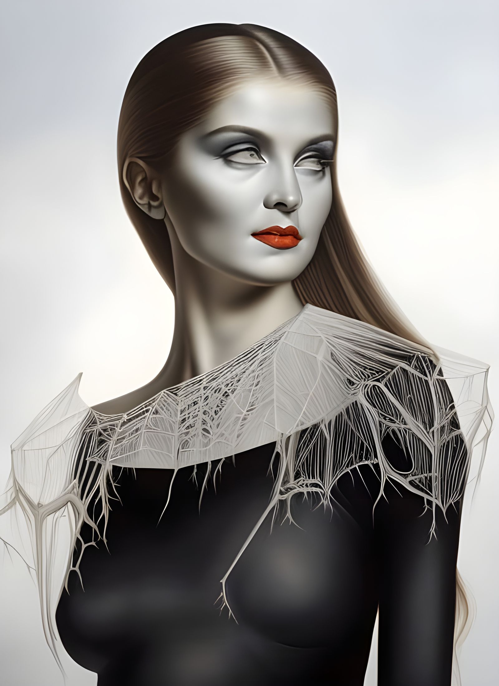 Goddess of Skulls in Realistic Grisaille