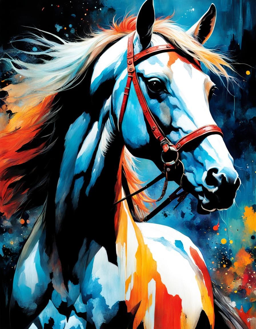 Hyperreal Horse in Spectacular Fantasy Art Style