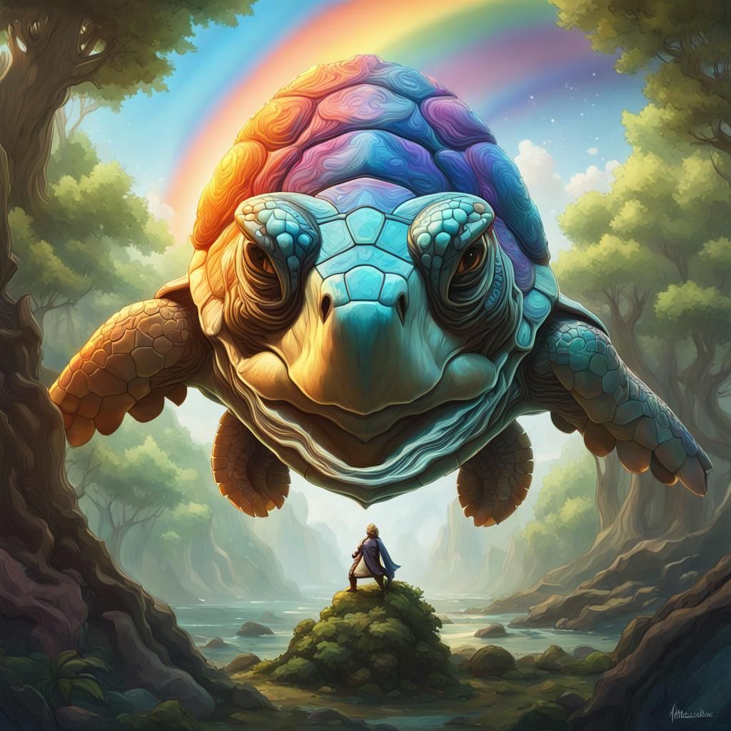 Tree of Life Turtle: Rainbow Planet Concept Art