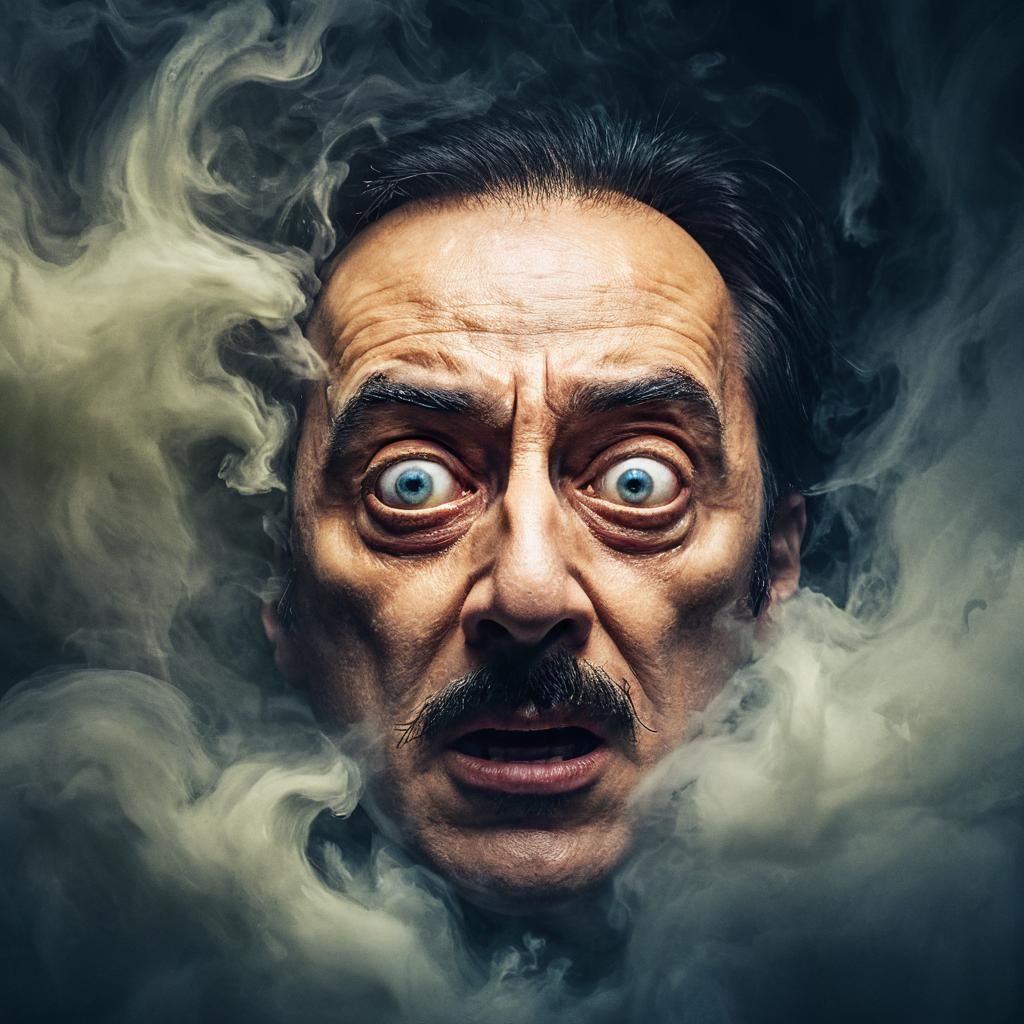 Surreal Gasp of Shock in a Dreamlike Style