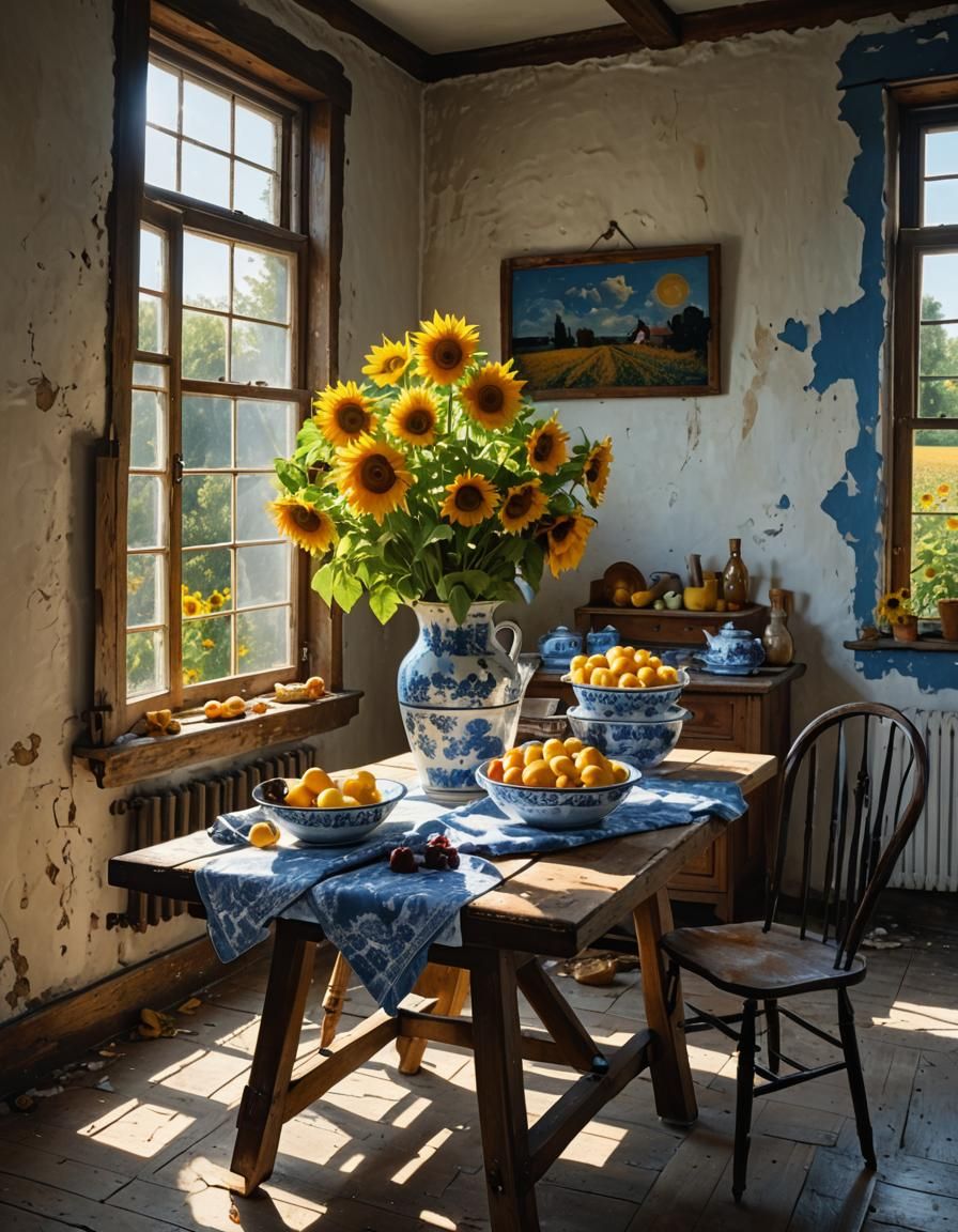 Vibrant Ukrainian Celebration in Golden Light