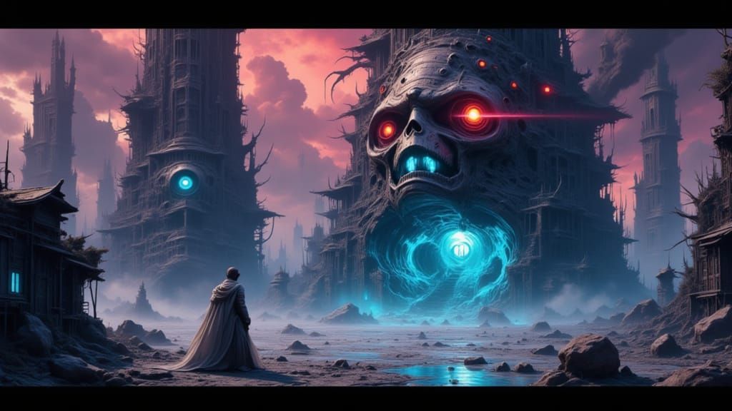 Fantastical Sci-Fi Encounter in Deep Color