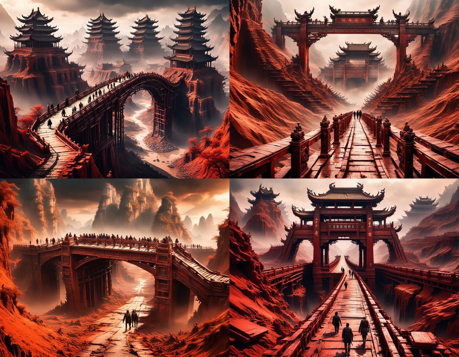 Broken Bridge of Hell: Cinematic Digital Painting