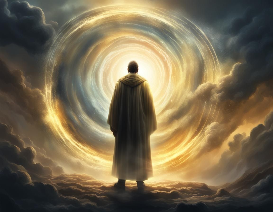 Prophet in the Storm: Spiritual Concept Art