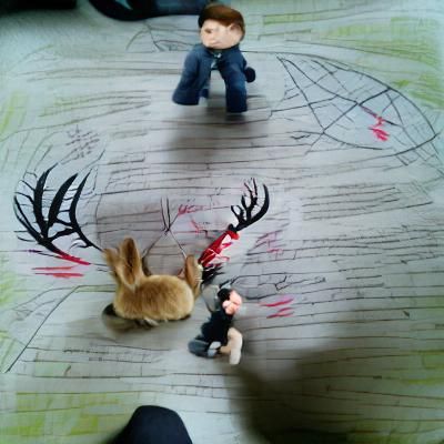 Dean Winchester Battles Wendigo with Bunny