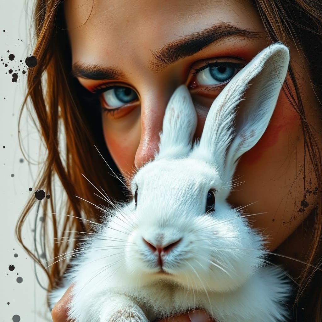 Woman with White Rabbit