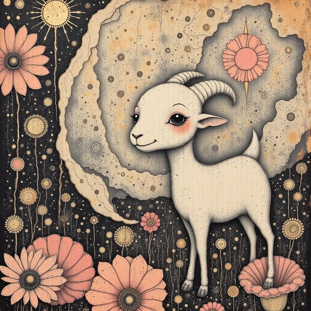 Fainting Goat Surrealist Masterpiece in Oil Painting Style