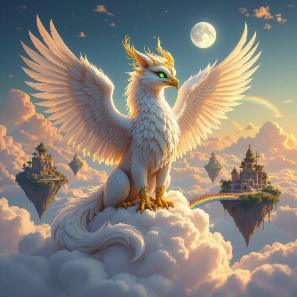 Gryphon on Cloud Over Rainbow Islands