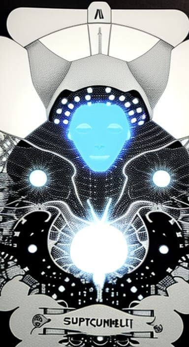 Psychedelic Golem Portrait with Organic Circuitry