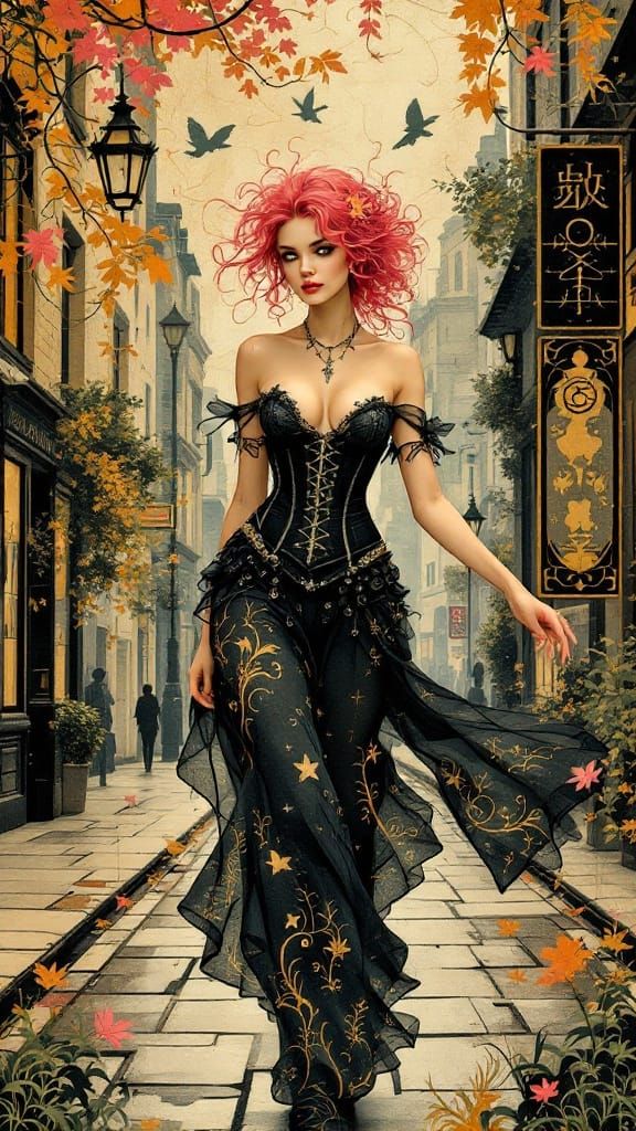 Ethereal Steampunk Siren in Victorian London