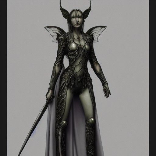 Detailed Portrait of a Hyperrealistic Faerie Warrior Queen