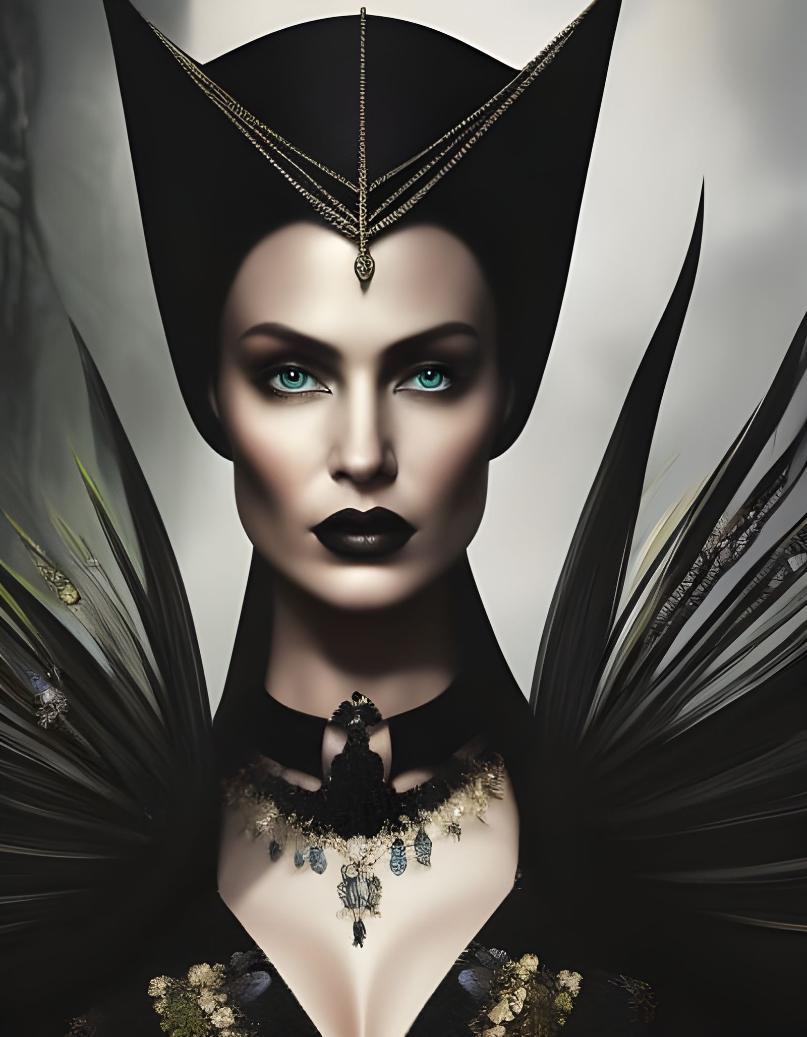 Dark Fantasy Maleficent with Gossamer Wings