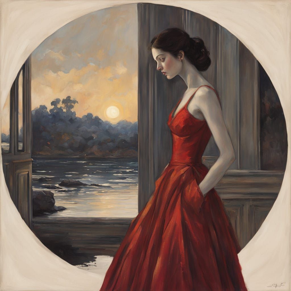 Elegant Woman in Soft Candlelight