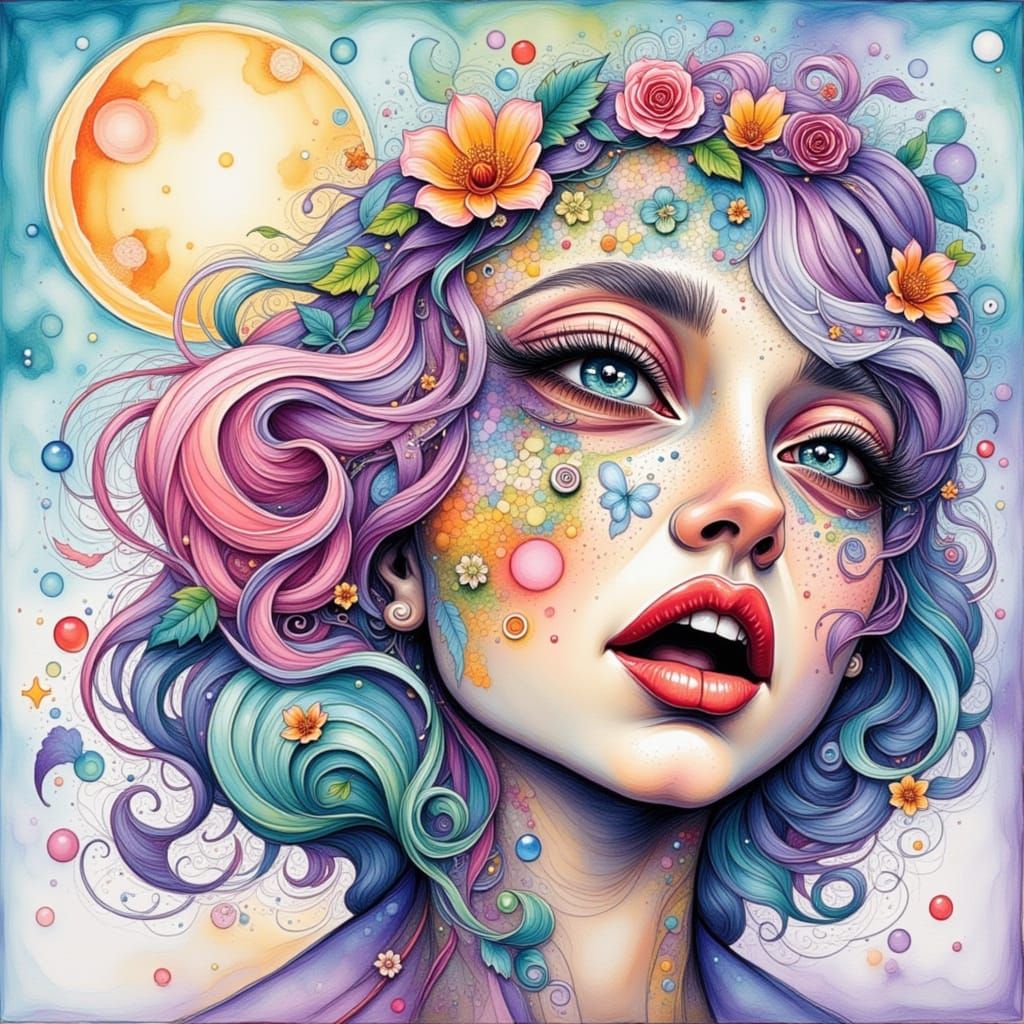 Abstract Liquid Ink Impasto Composition