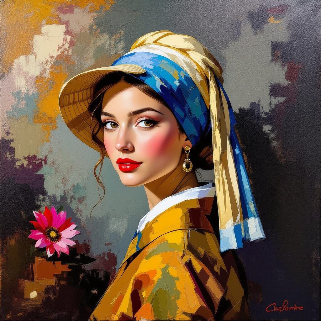 Masterpiece Oil Painting with Rich Impasto Textures