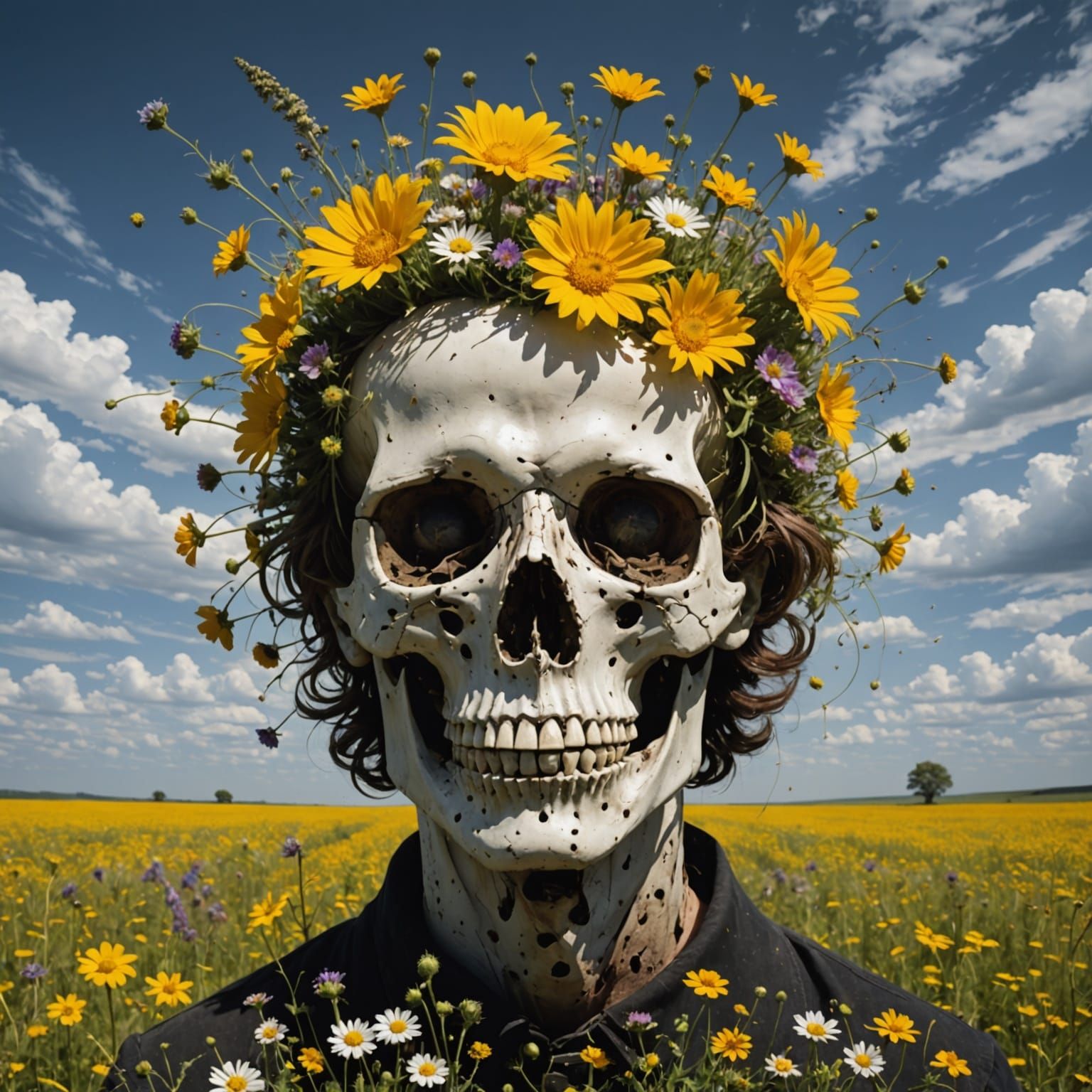 Wildflower Skull: An Expression of Mortality