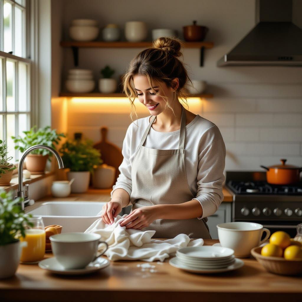 Cozy Kitchen Scene in a Classic Style