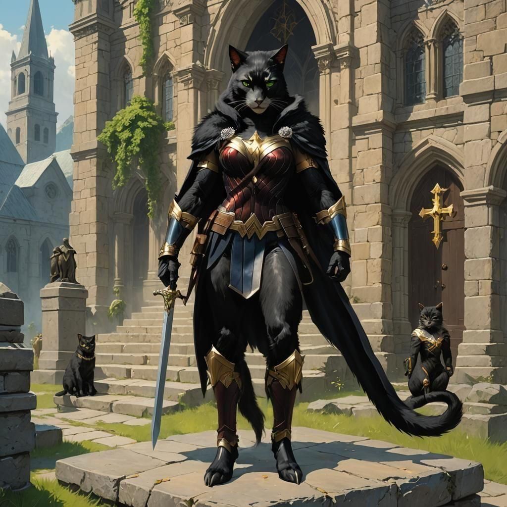 Tsani "Wonder Woman" with unique double tail cape.