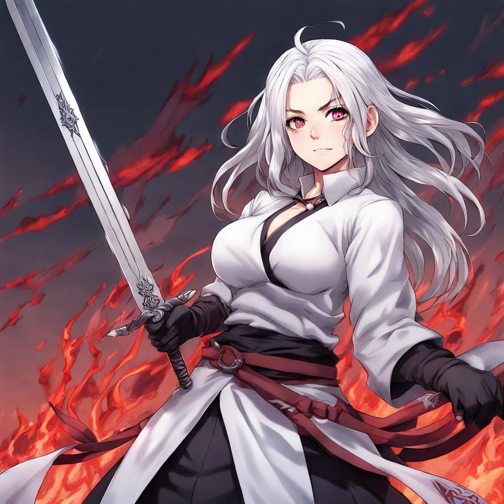 Anime Style Demon Slayer with Sword