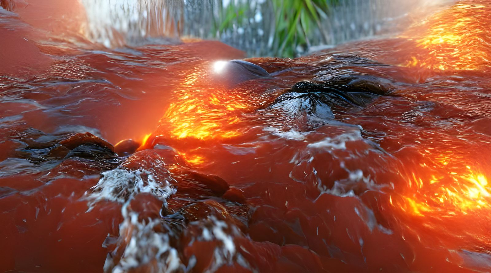 Boiling Lava Sea with Intense Heat