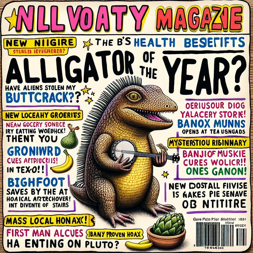 Alligator of the Year: Novelty Magazine Cover