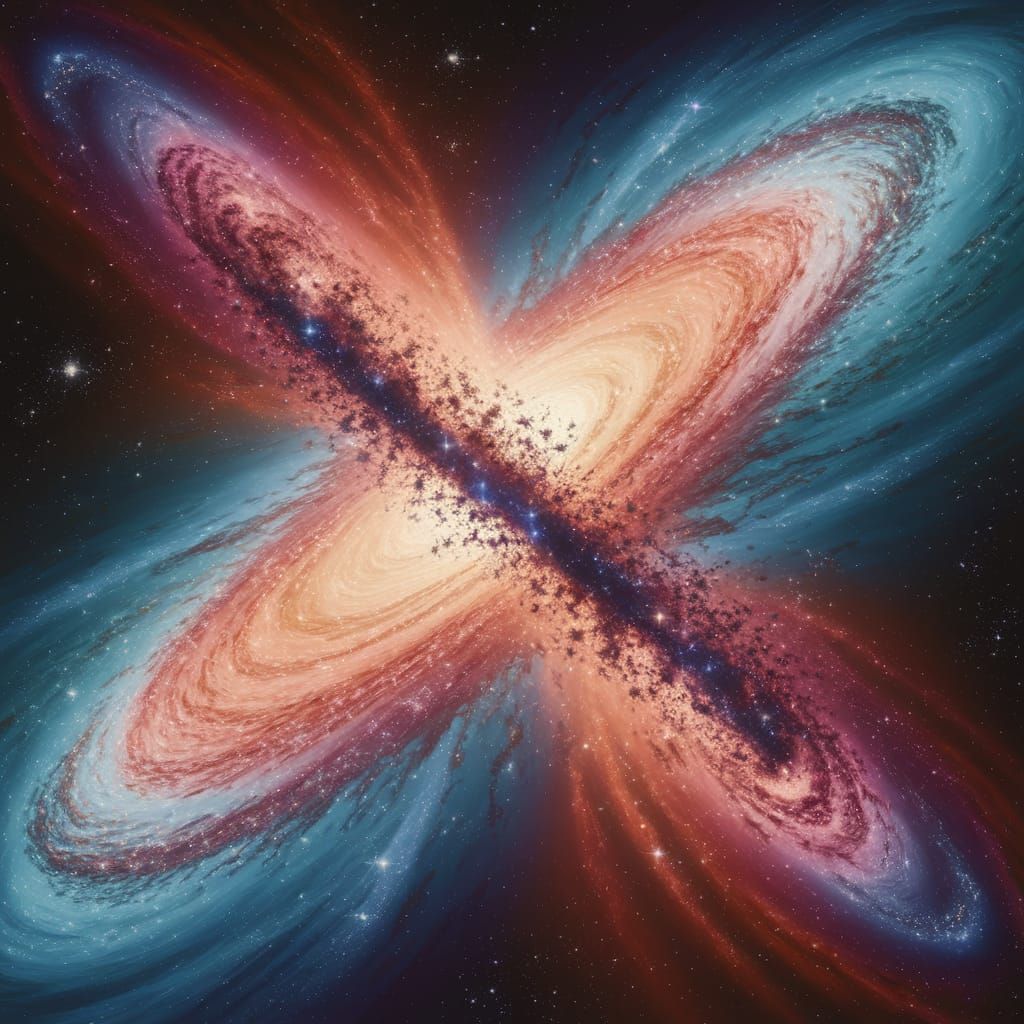 Galactic Collision: A Fantasy Concept Art Piece