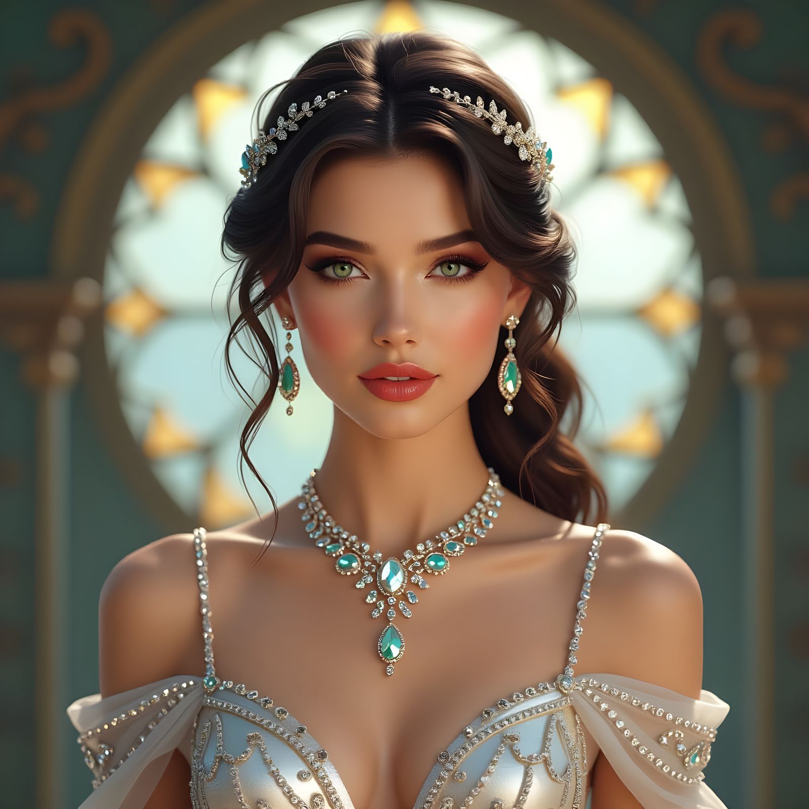 Crystalline Dress: Hyperdetailed Portrait in Unreal Engine 5