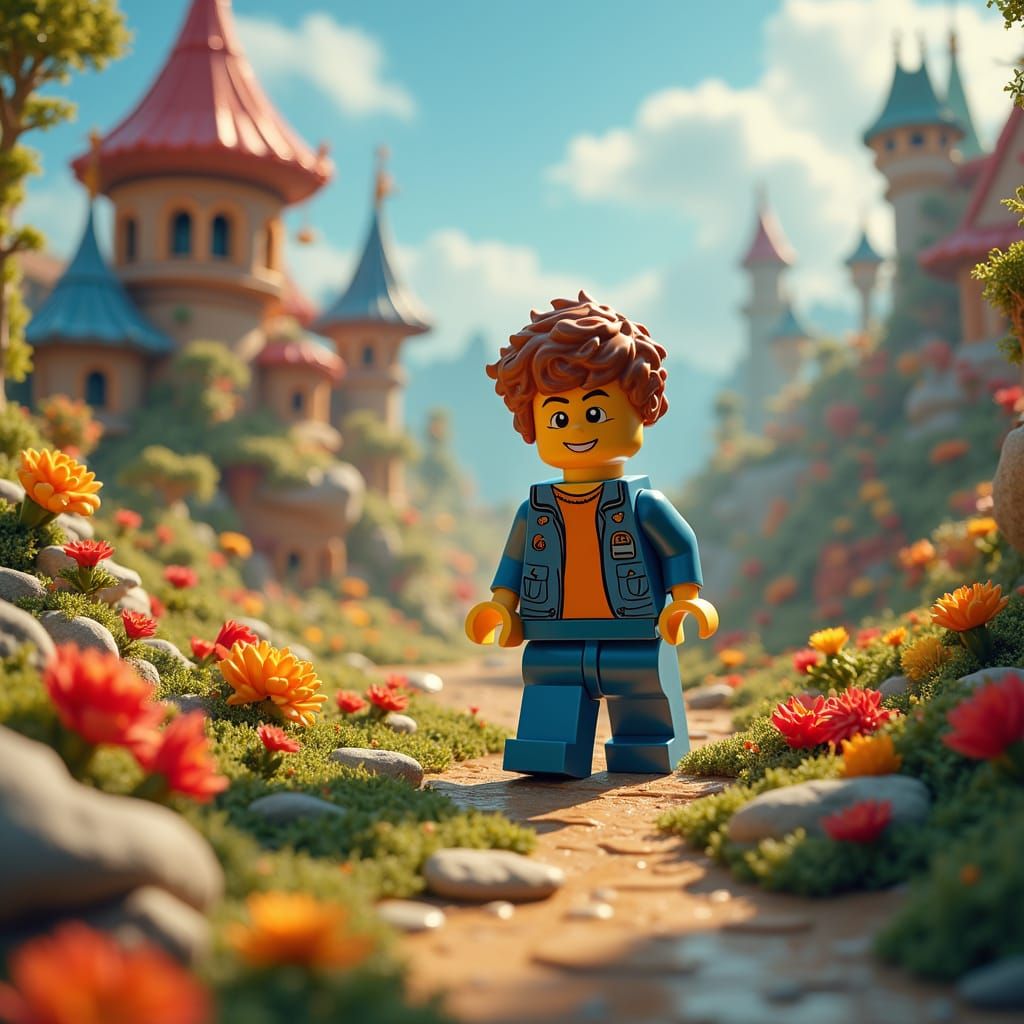 Vibrant LEGO Worlds in Whimsical Style