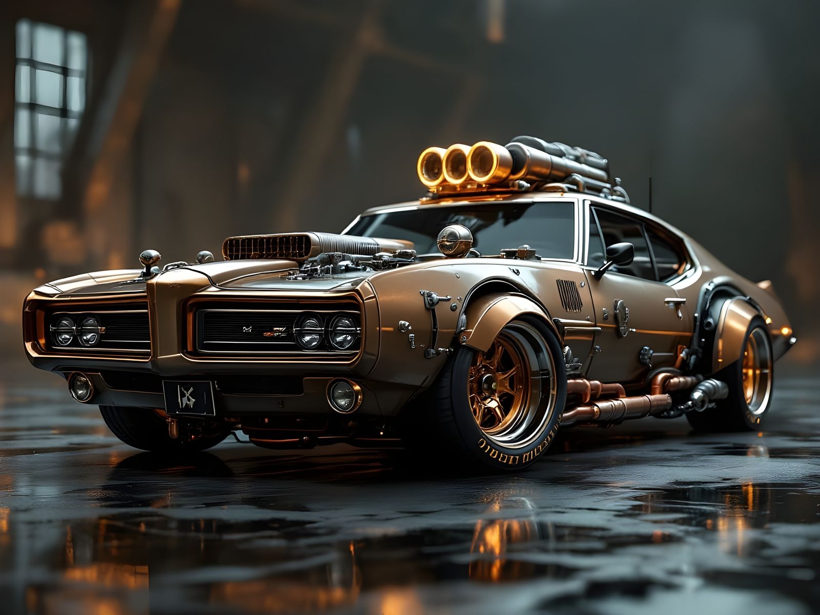 Steampunk Pontiac GTO: A Futuristic Automotive Masterpiece