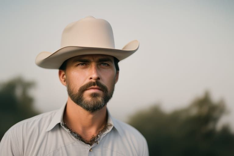 Cowboy Portrait in Ambient Light