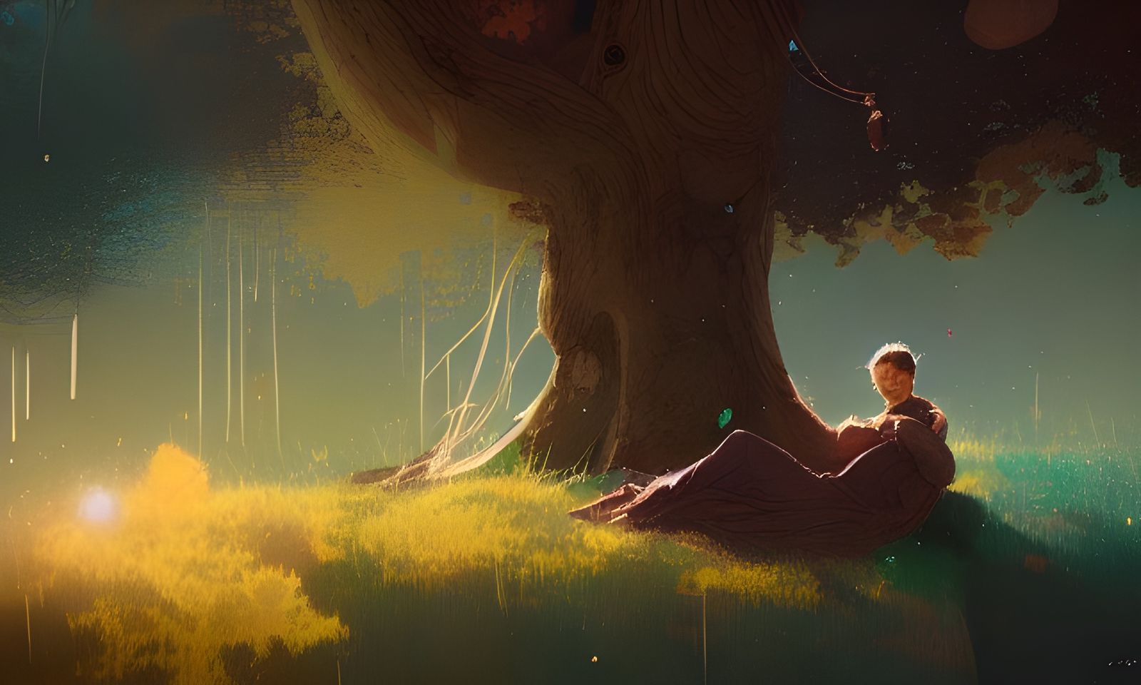 Tree of Life Dream: Hyperdetailed Autumn Illustration