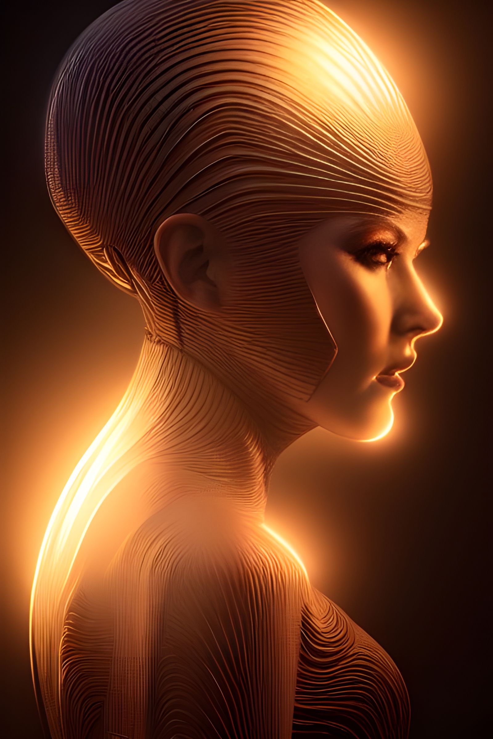 Electra in Volumetric Lighting: Photorealistic Digital Art