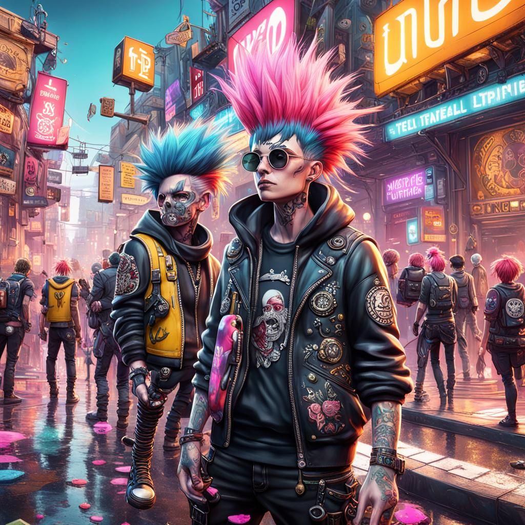 Punk vs Emo: Detailed Fantasy Concept Art