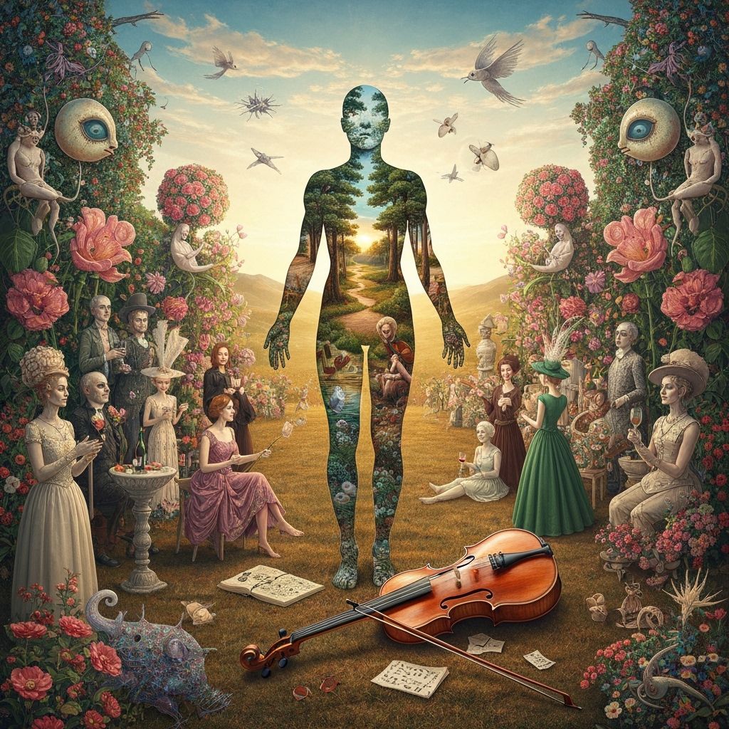 Fractal Figure Reflecting Nature's Beauty in Golden Sunset