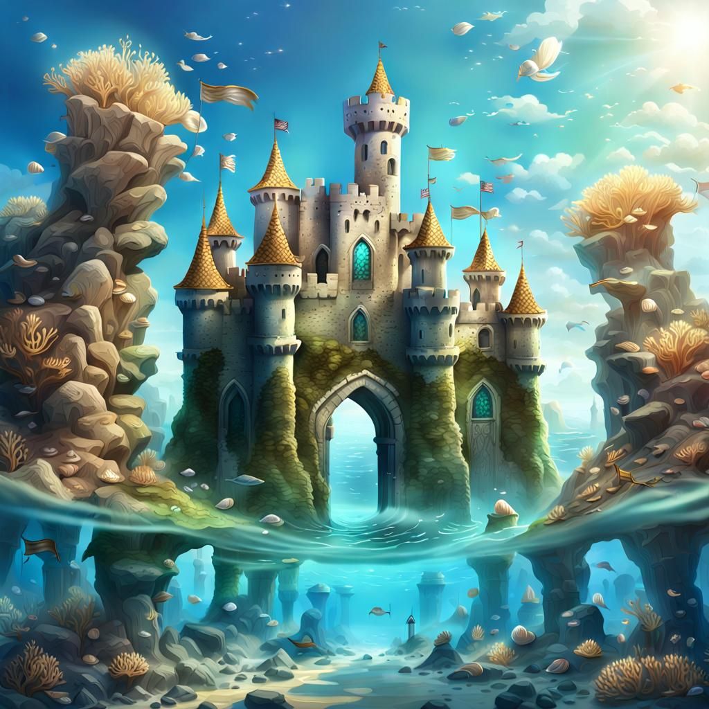 Underwater Castle: Digital Matte Painting in 4K