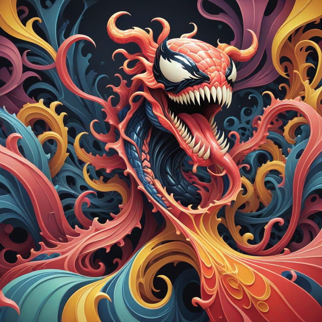 Abstract Fractal Design with 3D Shading