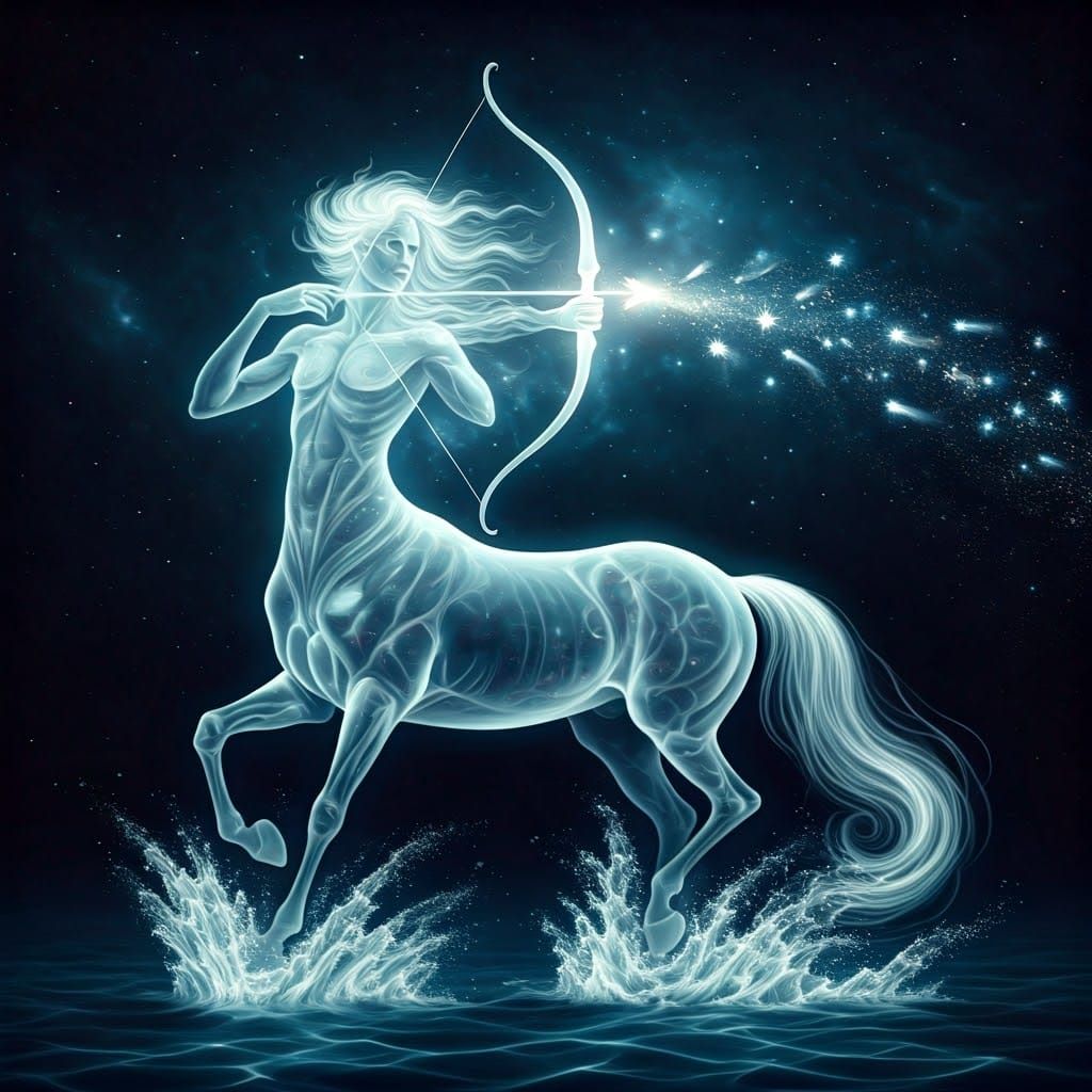 Ethereal Sagittarius Centaur Emerges From Ocean Depths