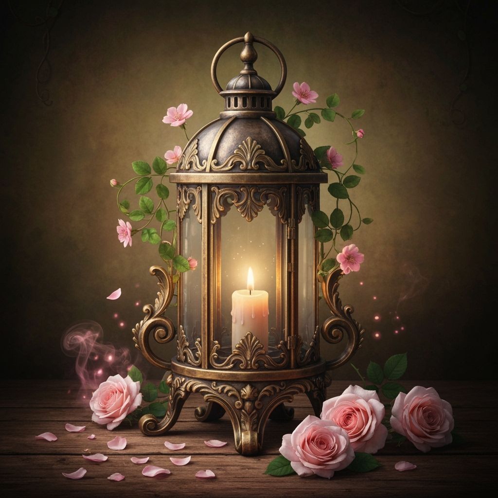 Ethereal Candle Lantern in a Spectral World