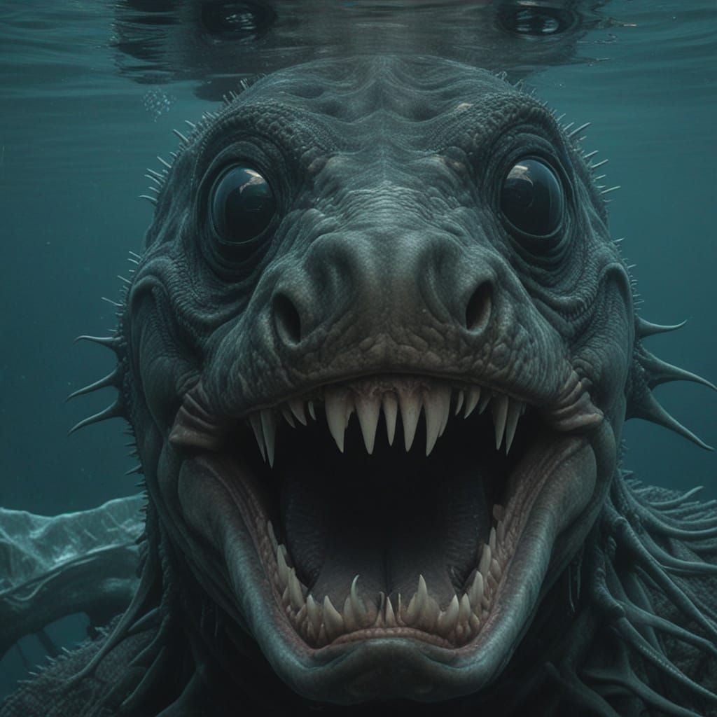 Gargantuan Moray Eel Unleashes Primal Fear in Underwater Ant...