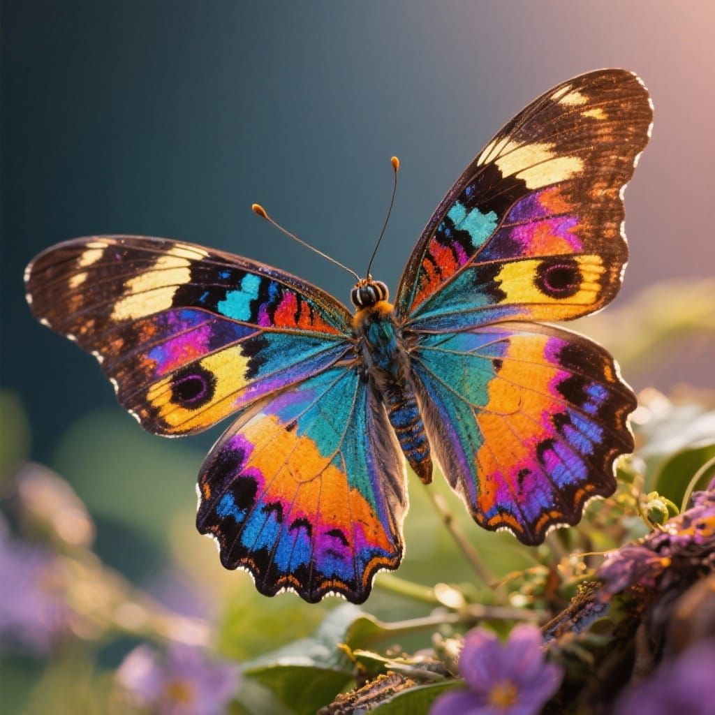 Vibrant Butterfly Close Up