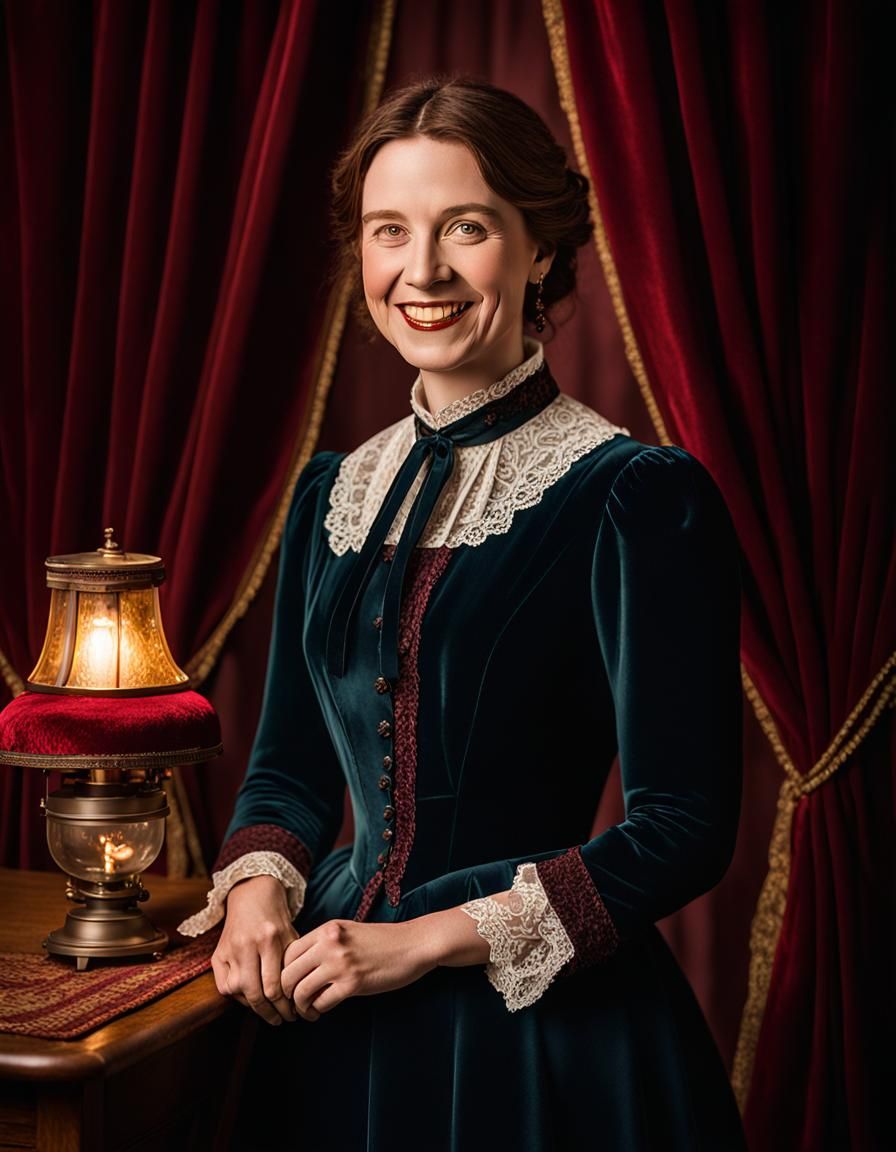 Victorian Portrait of Smiling English Woman