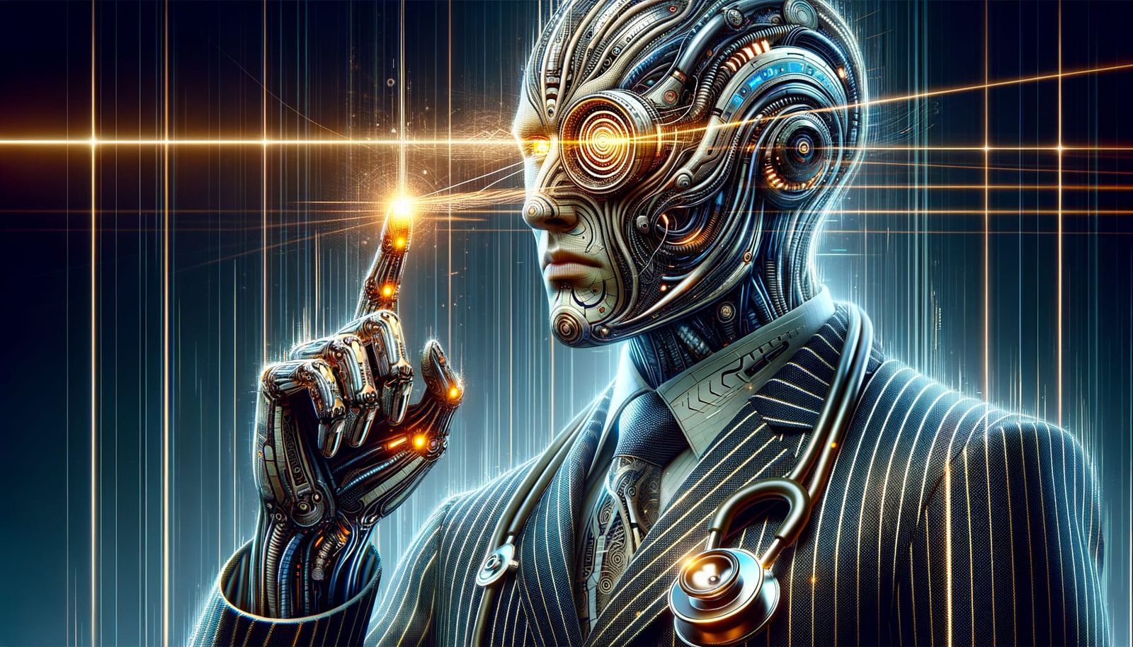 Cybernetic Overlord as Medical Professional in Cyberpunk Sty...