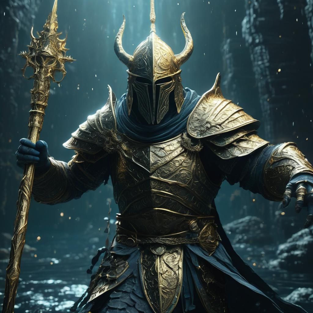 Atlantean Warrior Hedra Emerges From Ocean Depths